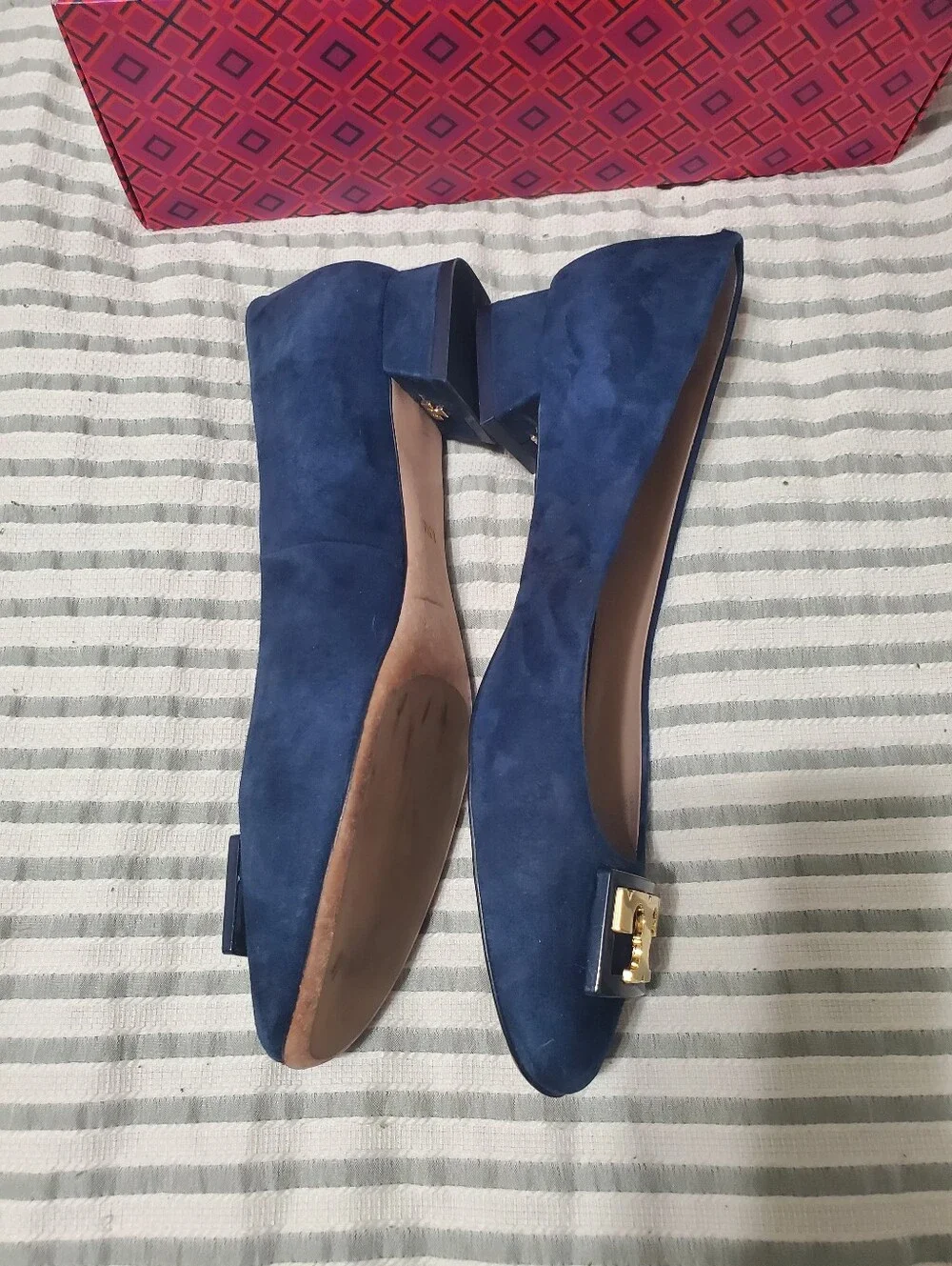 Tory Burch Blue Suede Pumps